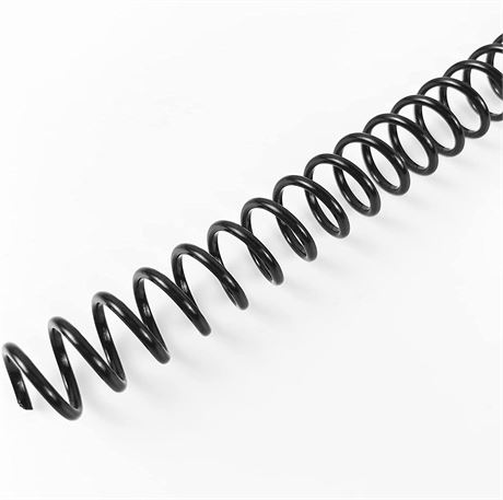 Binditek 50 Plastic Spiral Binding Coils, 10mm-3/8", 75Sheet Capacity,4:1 Pitch