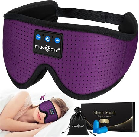 MUSICOZY Sleep Headphones with Bluetooth - Purple