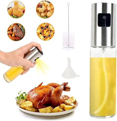 Makenna Cooking Oil Sprayer � Reusable Stainless Steel Glass Cooking