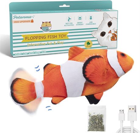 Potaroma Cat Toys Flopping Fish