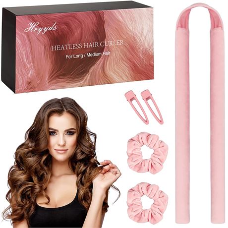 HRYYDS Upgraded Heatless Hair Curler, with Gift Box