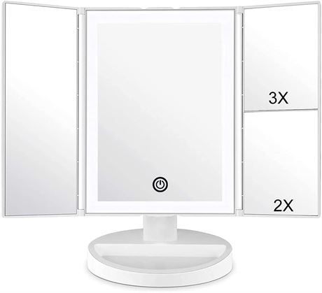 WEILY Makeup Vanity Mirror with LED Lighting and Touch Screen