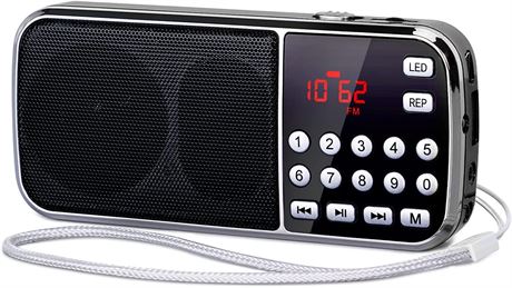 PRUNUS J-189 Bluetooth AM FM Radio,USB AUX MP3 Player, Rechargeable