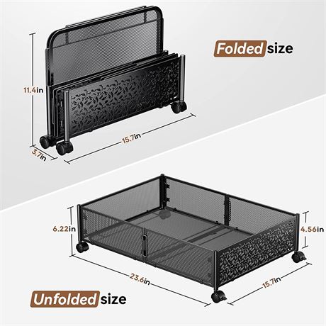 Under Bed Shoe Storage Organizer Metal Underbed Storage Containers