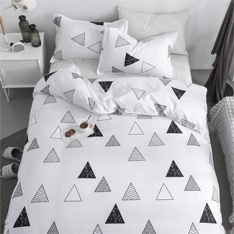 Triangle Queen Duvet Cover Set