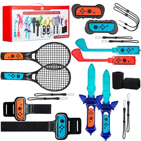 Nintendo Switch Sports Accessories Bundle, 12 in 1