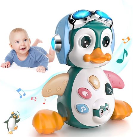 MOONTOY Penguin Baby Toy Musical Light up