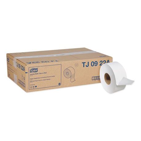 Tork Universal Jumbo Bath Tissue Rolls, White, 12 Rolls