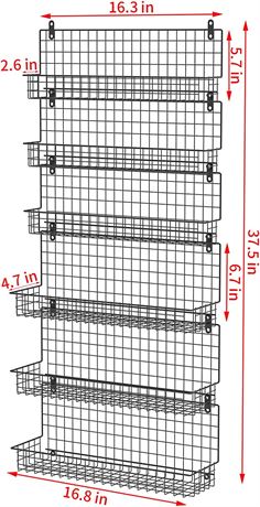 6-Tier Spice Rack Organizer with Door Hook