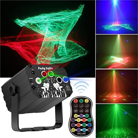 DJ Party Lights Stage Laser Sound Activated Remote Control