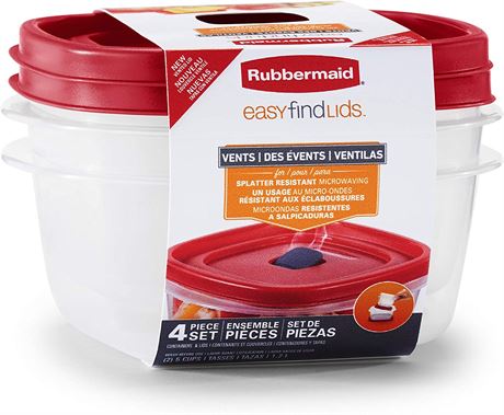 Rubbermaid Easy Find Lids 5-Cup Storage and Organization, 2-Pack