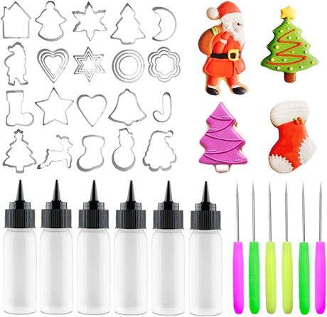 Artcome 40Pcs Christmas Cookie Decorating Tool Set