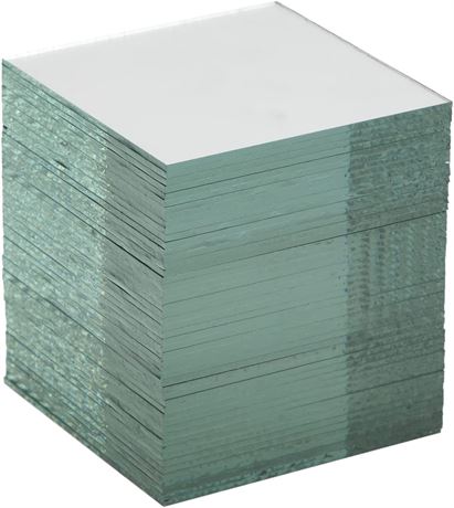 Bright Creations 50 Pack Square Glass Mirror Tiles