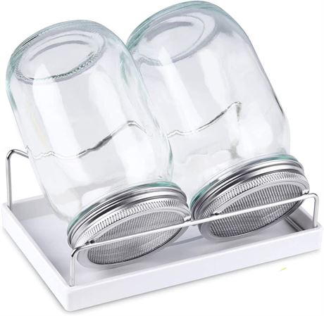 Sprouting Jar Kit-2 Wide Mouth Quart Mason Jars