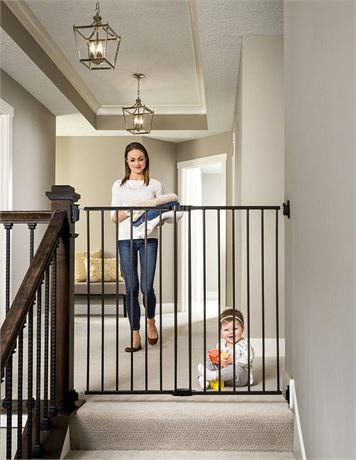 Regalo 2-in-1 Extra Tall Stairway and Hallway Walk Through Baby Gate, Pack of 2