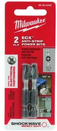 MILWAUKEE ELEC TOOL 48-32-4443 2" Ecx PWR Bit Combo pack of 2