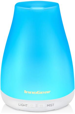 InnoGear Essential Oil Diffuser,Cool Mist Humidifier with 7 Color 2 Mist