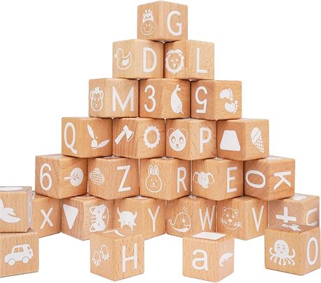 AXEARTE Alphabet Letters Stacking Blocks,