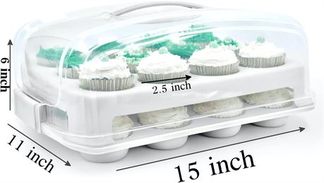 Top Shelf Elements Cupcake Holder Carries 24 Standard-Size Cupcakes,