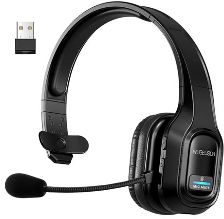 WUGEUSCH Wireless Noise Canceling Headphones with Mic