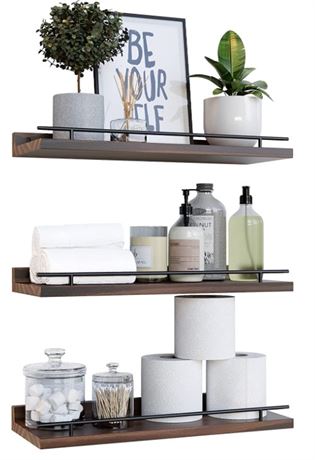 WOPITUES Floating Shelves, Set of 3