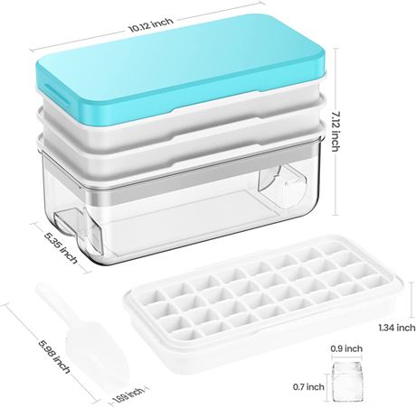 PHINOX Ice Cube Tray With Lid and Bin