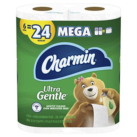 Charmin Ultra Gentle Toilet Paper 3pk, Set of 6