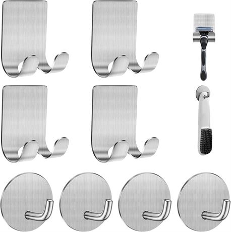 Diesisa Razor Holder for Shower + Adhesive Wall Hooks 8 PC