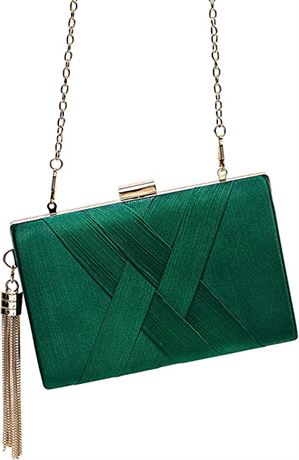 CARIEDO Women's Evening Clutch Bag Stain Fabric - Green