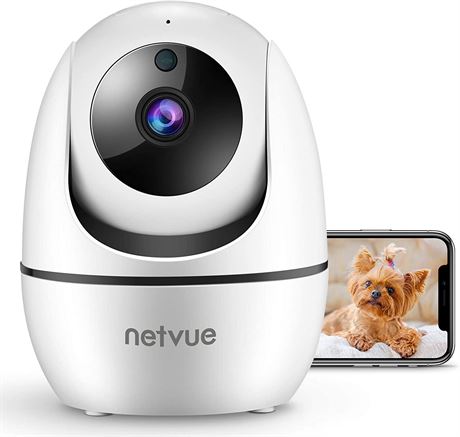 NETVUE Indoor Camera, 1080P FHD 2.4GHz WiFi Home Camera