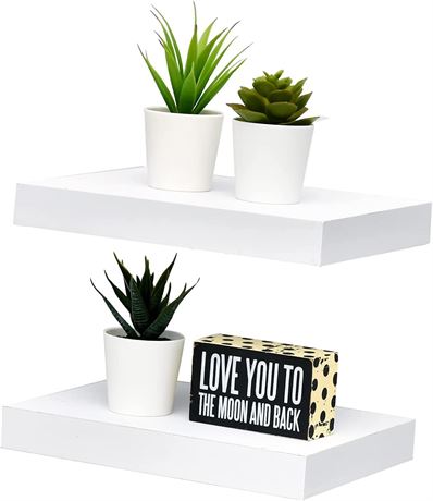 WELLAND Set of 2 Floating Shelves - White