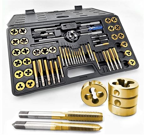 Azuno 60PCS Metric & SAE Tap and Die Set