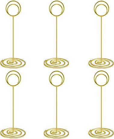 10 Pack 8.75 inch Tall Table Number Holders Place Card Holder Gold