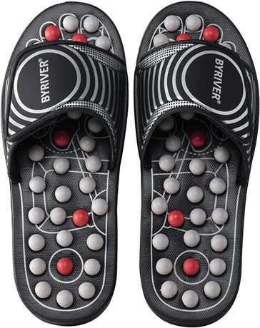 BYRIVER Acupuncture Massage Slippers Shoes Sandals - Medium