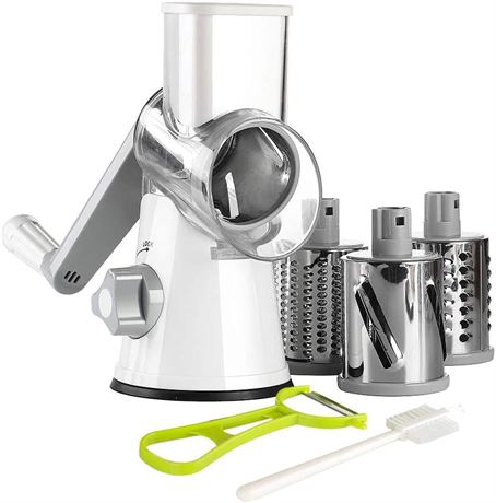 Ourokhome Rotary Cheese Grater Shredder With 3 Drum Blades