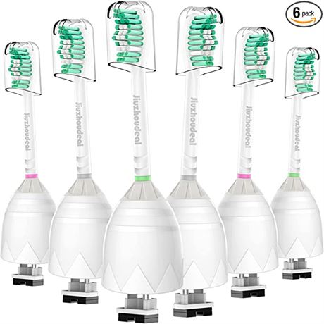 Replacement Toothbrush Heads for Philips Sonicare E-Series, 6 Pack