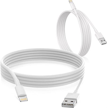 Uzento Lightning to USB Cable, 2-Pack, White