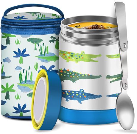 Insulated Lunch Containers for Kids, 16 oz Soup Thermos Food Jar