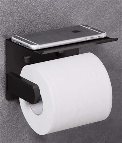 VAEHOLD Self Adhesive Toilet Paper Holder with Phone Shelf