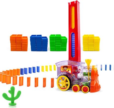 Domino Train, Domino Blocks Set, Building and Stacking Toy Blocks