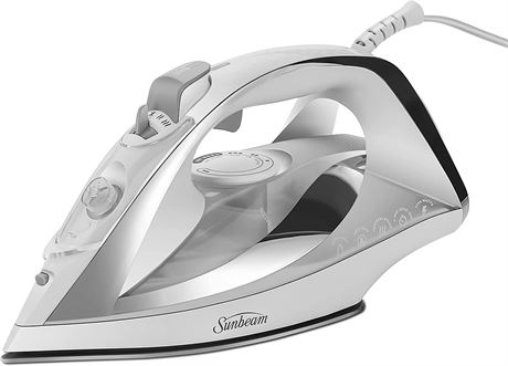 Sunbeam 1700 Watt Turbo Steam Iron White and Chrome