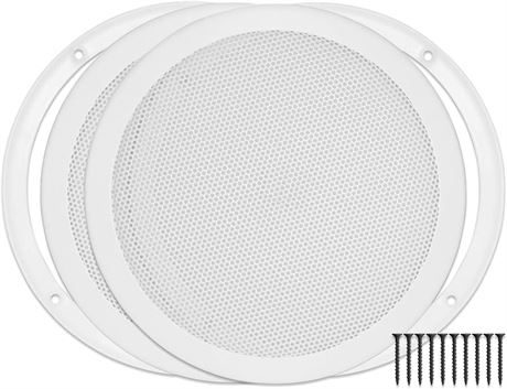 RH Company White Surface Mount 8-3/8" Speaker Covers, Pair