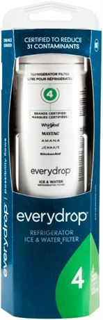 everydrop by Whirlpool Ice and Water Refrigerator Filter 4, single pack