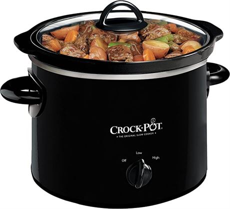 Crock-Pot 2-QT Round Manual Slow Cooker, Black