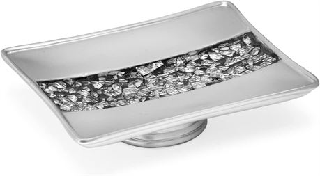 Sinatra Bath Soap Dish Silver Modern Classic Bath Accessories