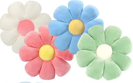 Coume 4 Pcs Flower Pillow Floor Cute Throw Pillows