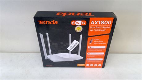 Tenda AX1800 Dual bBand Gigabit Wi-Fi 6 Router RX3