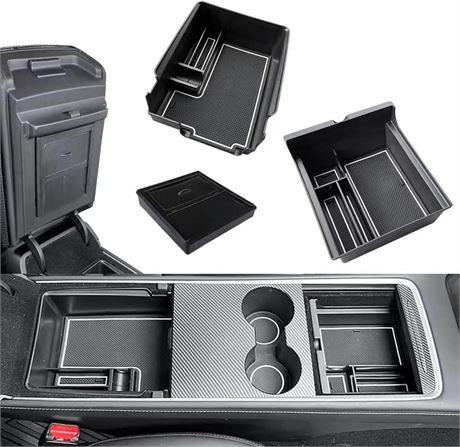 Batewosi 3PCS Center Console Organizer Tray Fit for Tesla Model 3