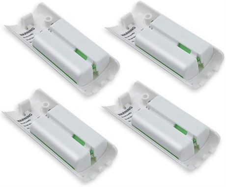 4-Pack Rechargeable Battery Packs for Wii and Wii U Remote Controller