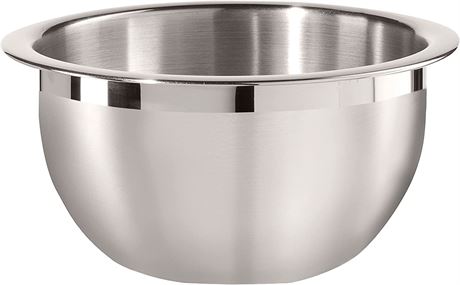 Oggi Two-Tone Mixing Bowl, 1-1/2-Quart, Stainless Steel, White Lid